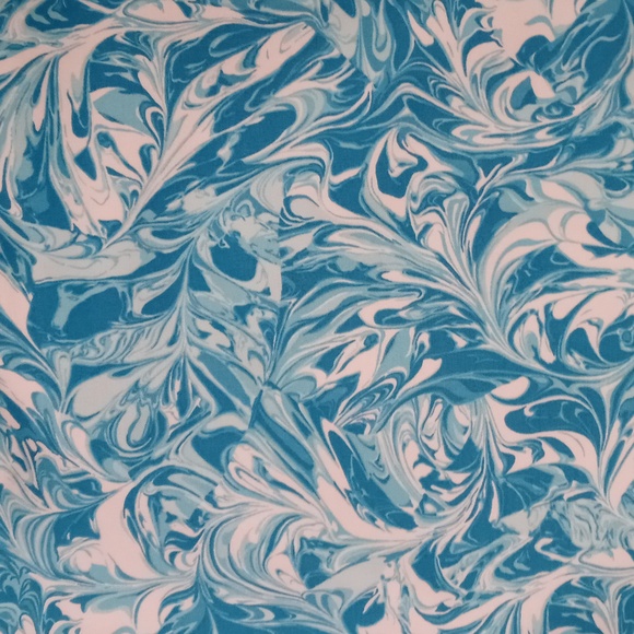 🌊Michael Kors🌊 - Turquoise/White Marble Lake Swirl Skirt - Picture 4 of 9